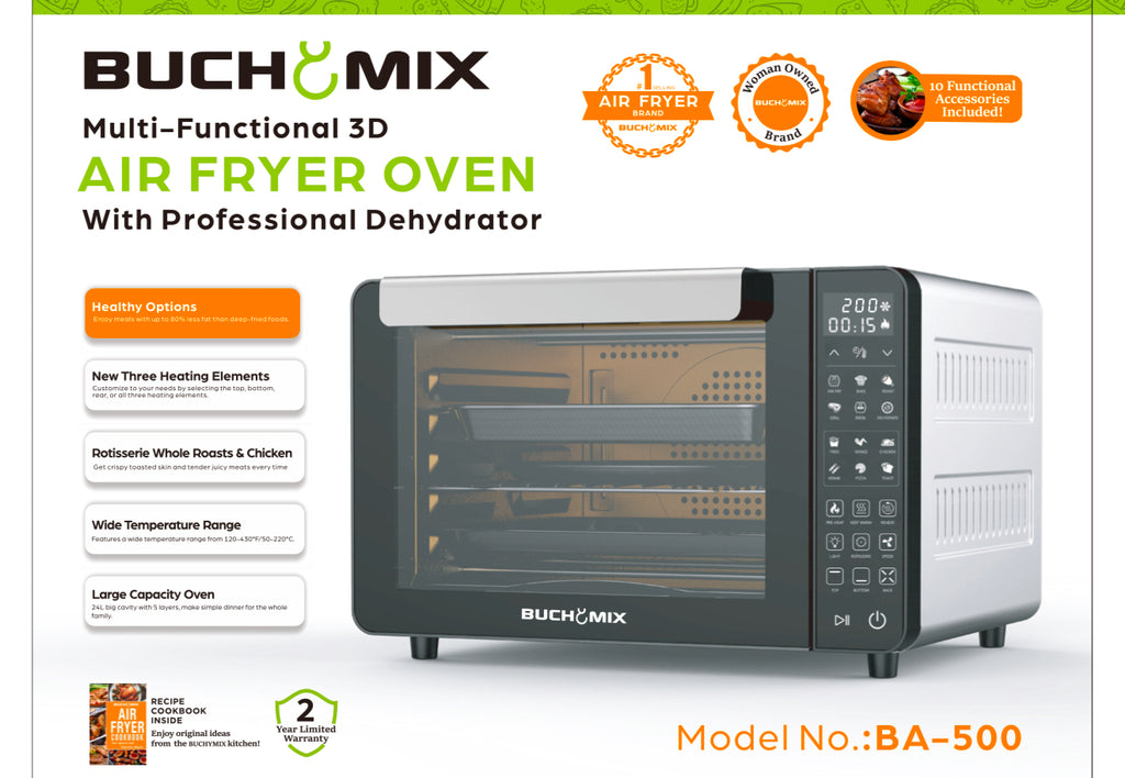 Large Capacity Professional Dehydrator &nbsp;&amp; Air Fryer Oven with 3D Heating Elements -25L