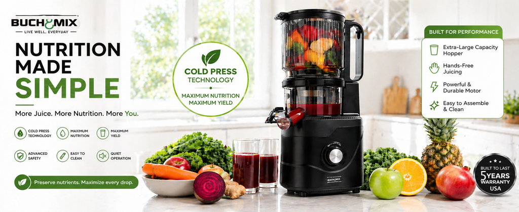 XL Capacity Hands Free High-Induction AC Motor Juicer -BJ23 -2026 Model