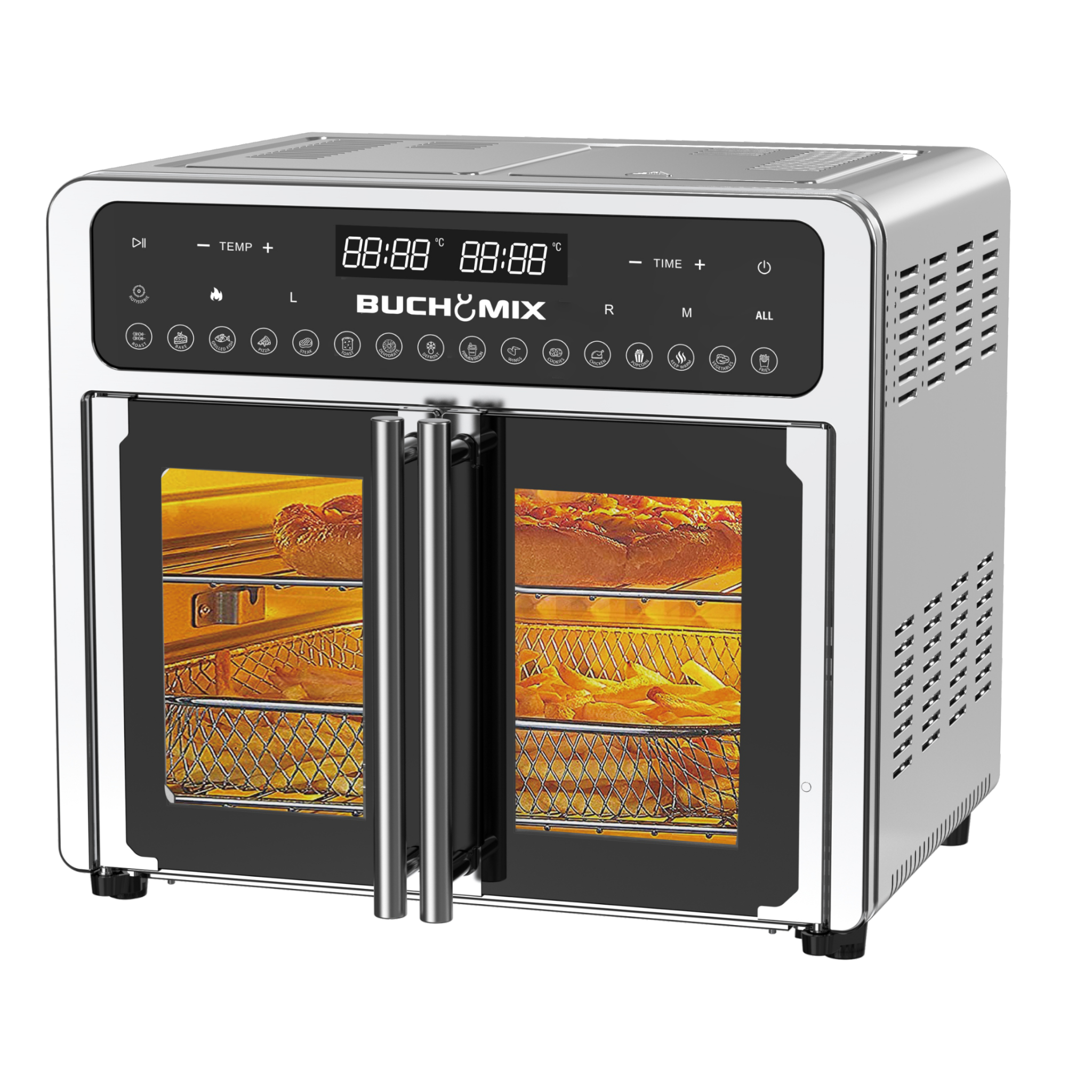 Large 24L Capacity Dual compartment Air fryer Oven