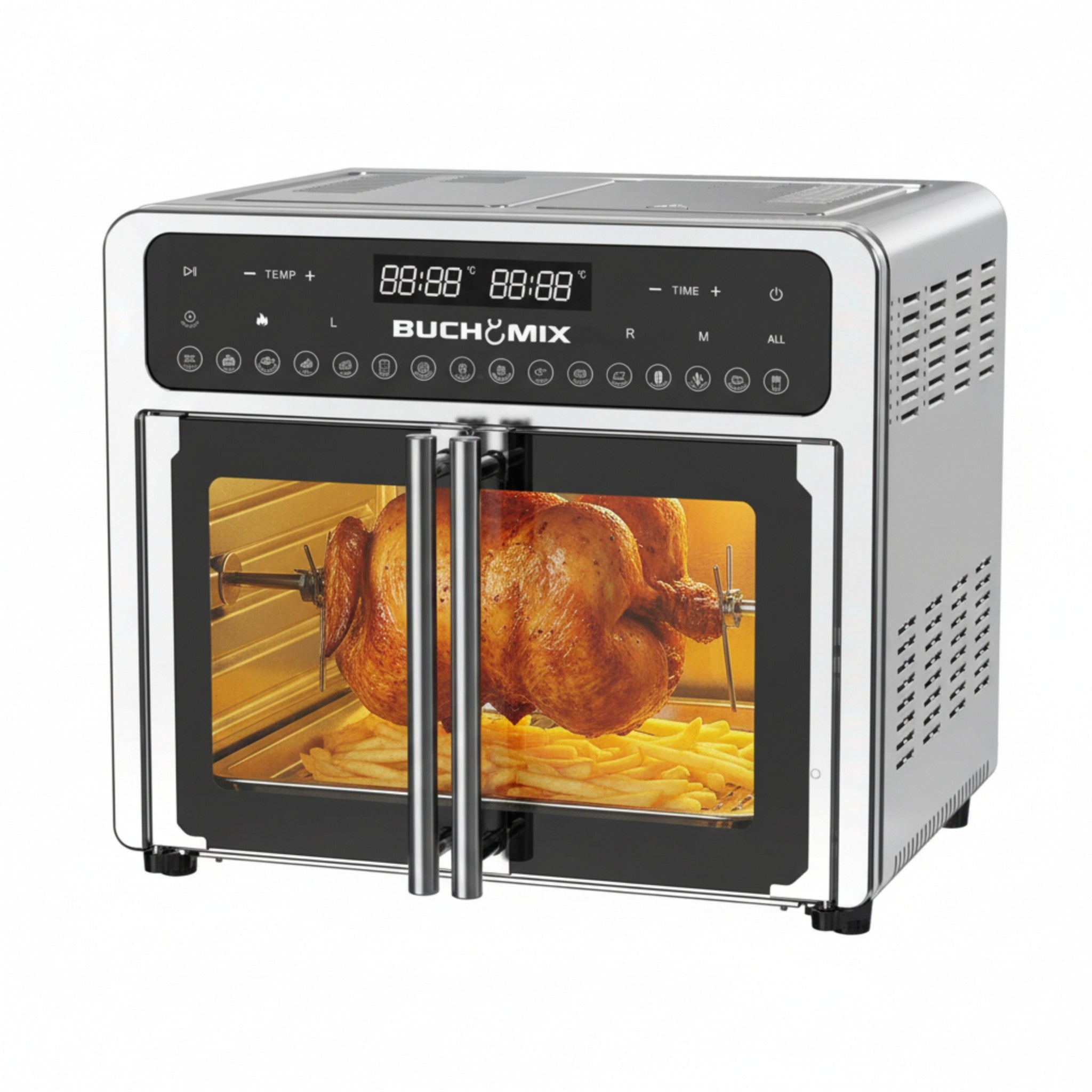 Large 24L Capacity Dual compartment Air fryer Oven